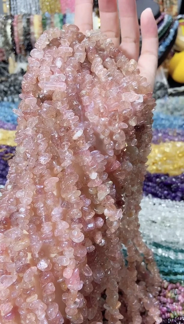 未镶嵌珠宝半成品水晶草莓晶