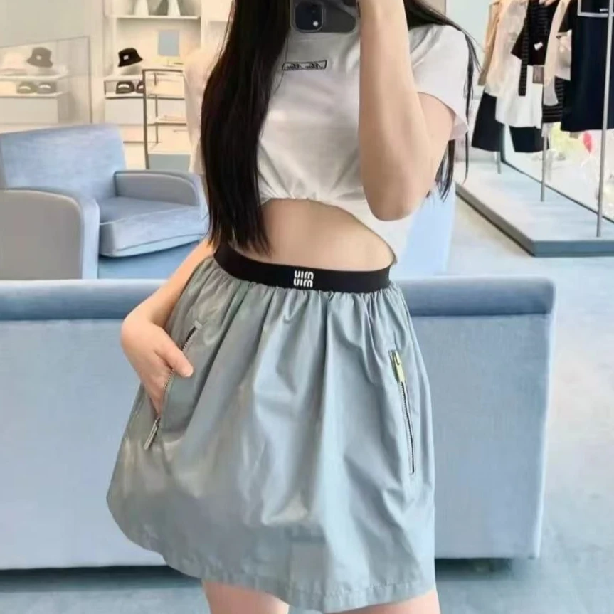 未使用 MIU MIU/缪缪 松紧半身休闲短裙