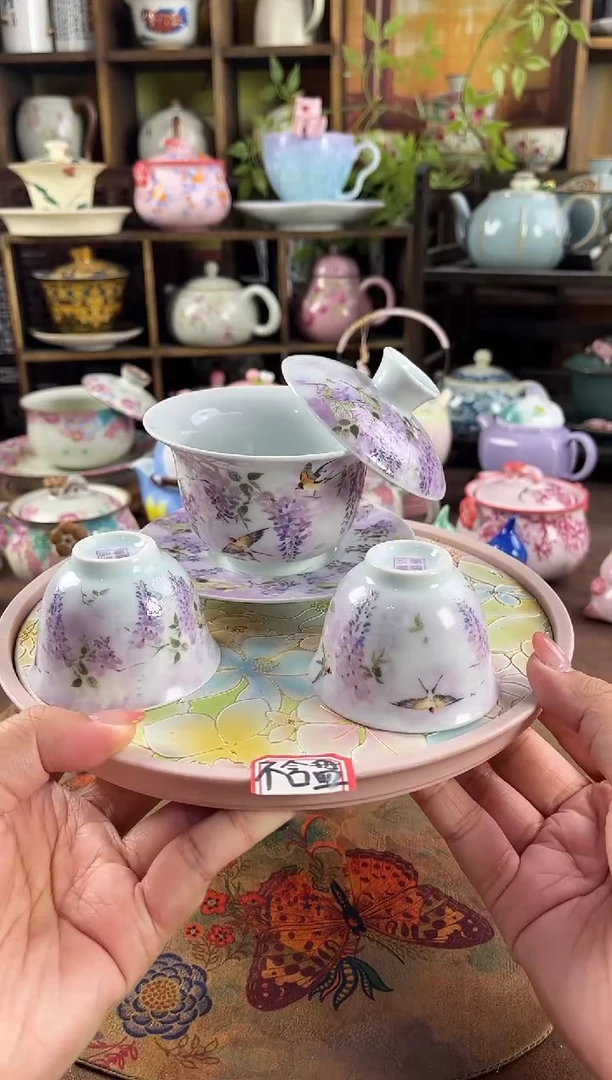 盖碗+2杯 不含盘的