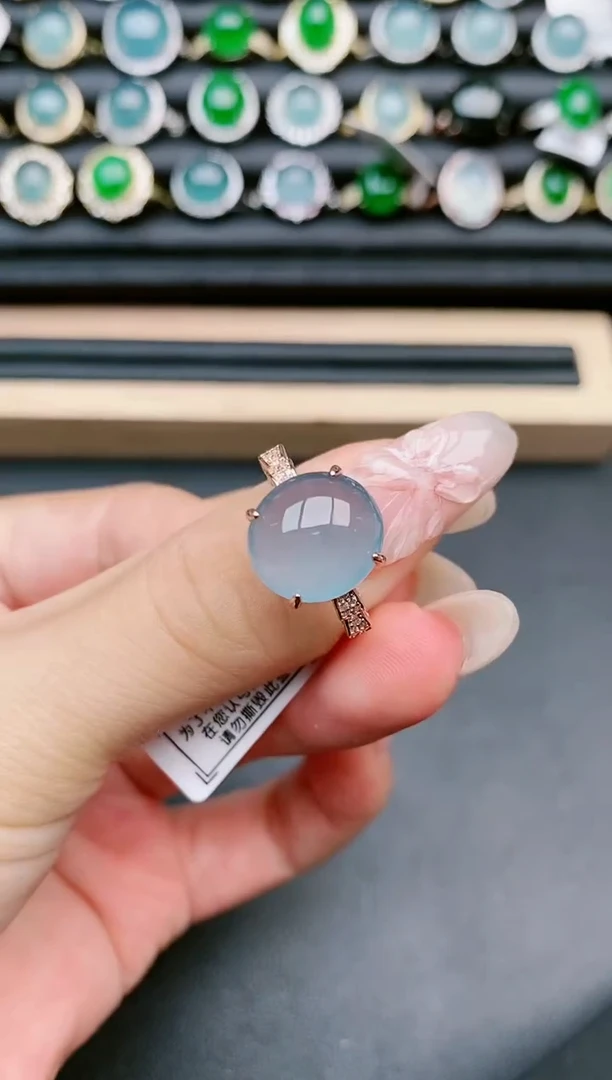 翡翠戒指银S925镶嵌11111