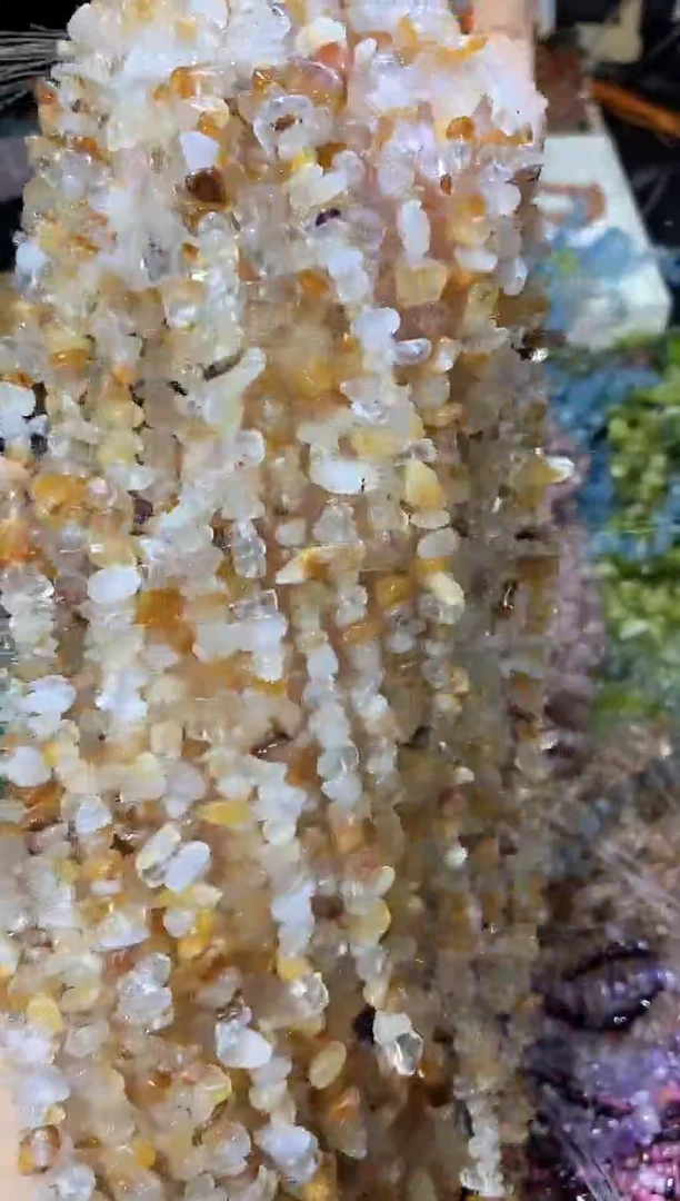 水晶珠宝半成品未镶嵌黄胶花