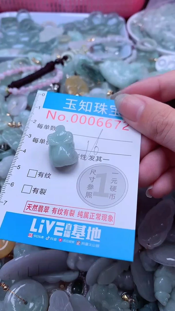 翡翠未镶嵌吊坠(不含链)6672