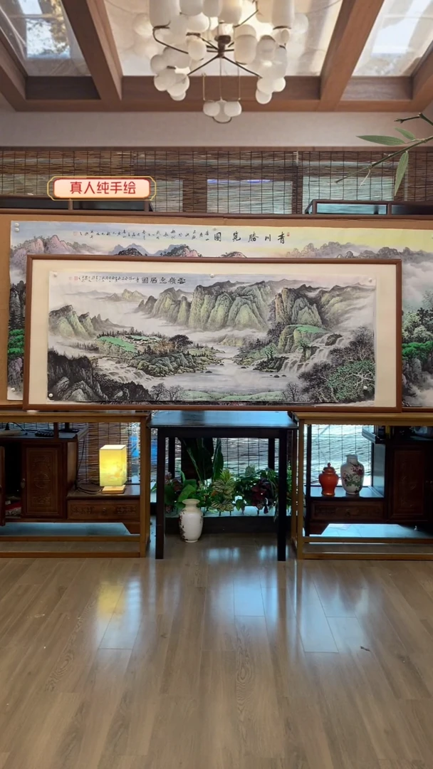 国画国画纯手绘纯实木205*85cm