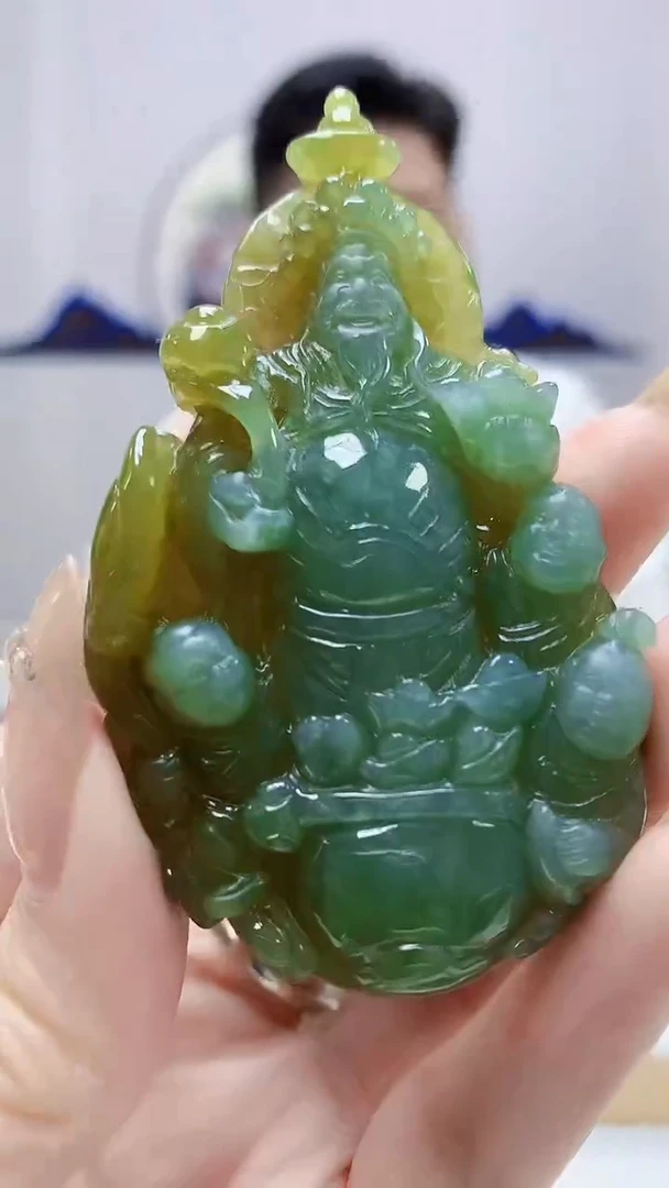 未镶嵌定制翡翠4917DD-毛货挂件118财神