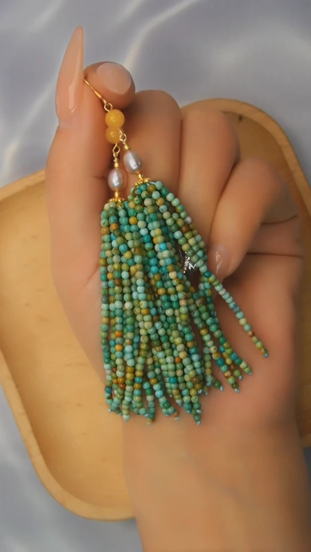 【闪购商品】绿松石耳环银S925镶嵌多样性发一件