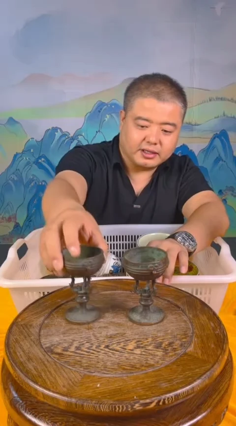 摆件景德镇陶瓷青花摆件36随机一个
