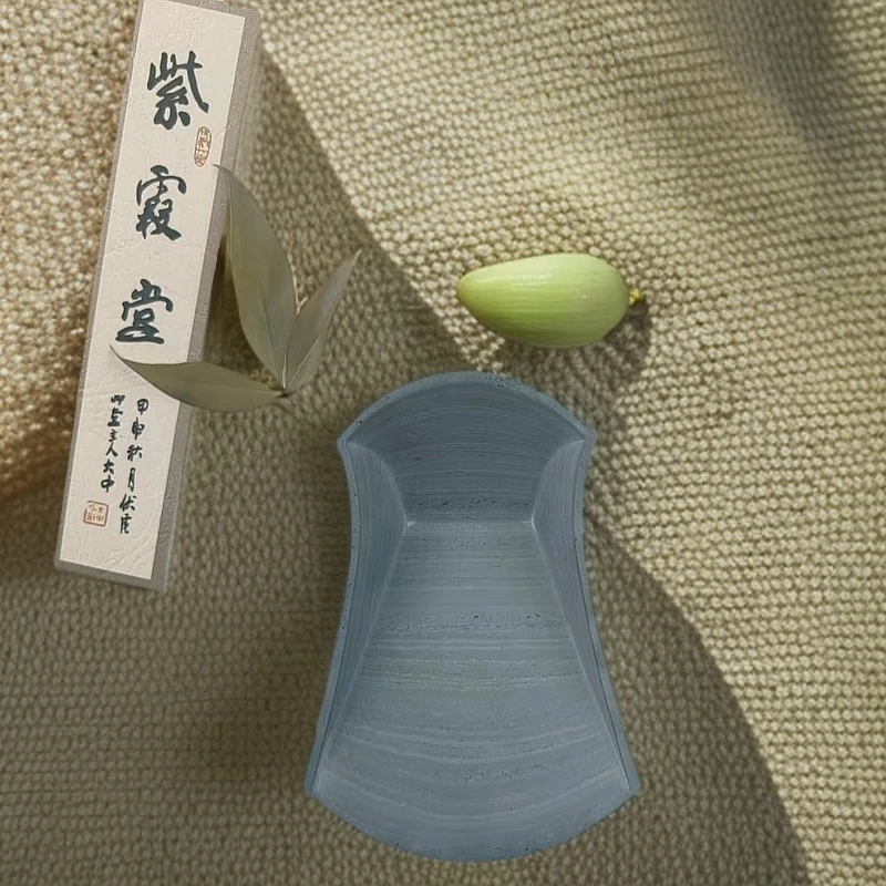 松花石文人砚箕形砚雕刻非遗品牌优质手工制作文房四宝大气尺寸