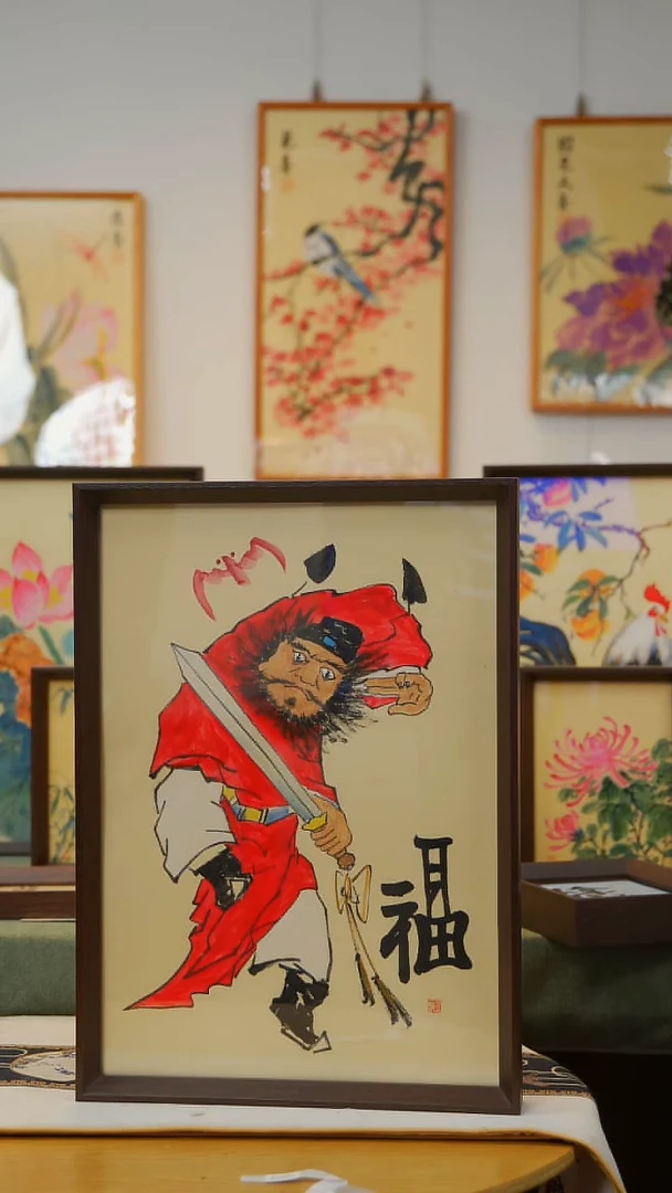 国画A3不落名绘画带框发货 747
