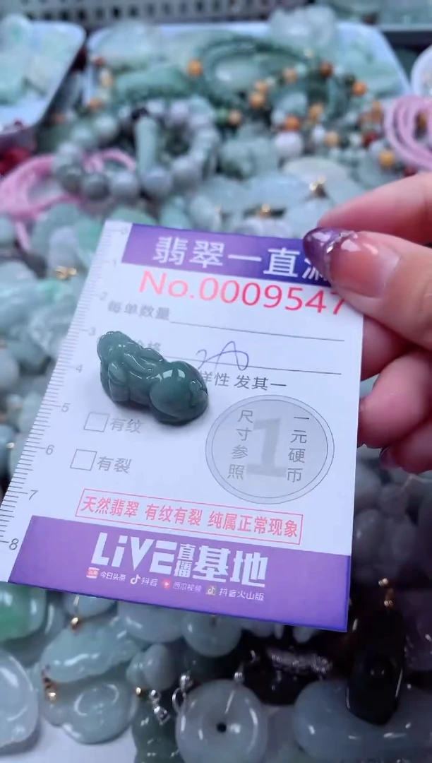 翡翠未镶嵌吊坠(不含链)9547