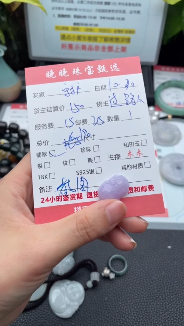 颈饰未镶嵌翡翠守***?吊坠