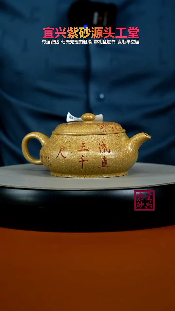 茶壶紫砂蒋静明龙背金砂明炉210CC