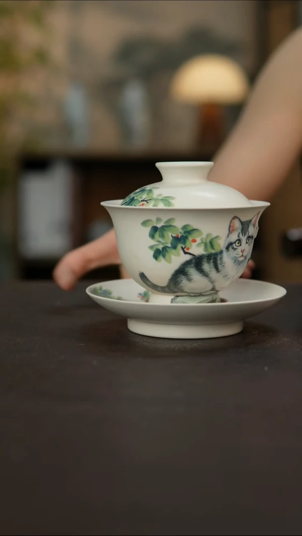 杯景德镇陶瓷杯碗柴烧多人