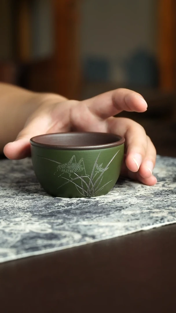 茶杯紫砂41号宜兴紫砂原矿作品