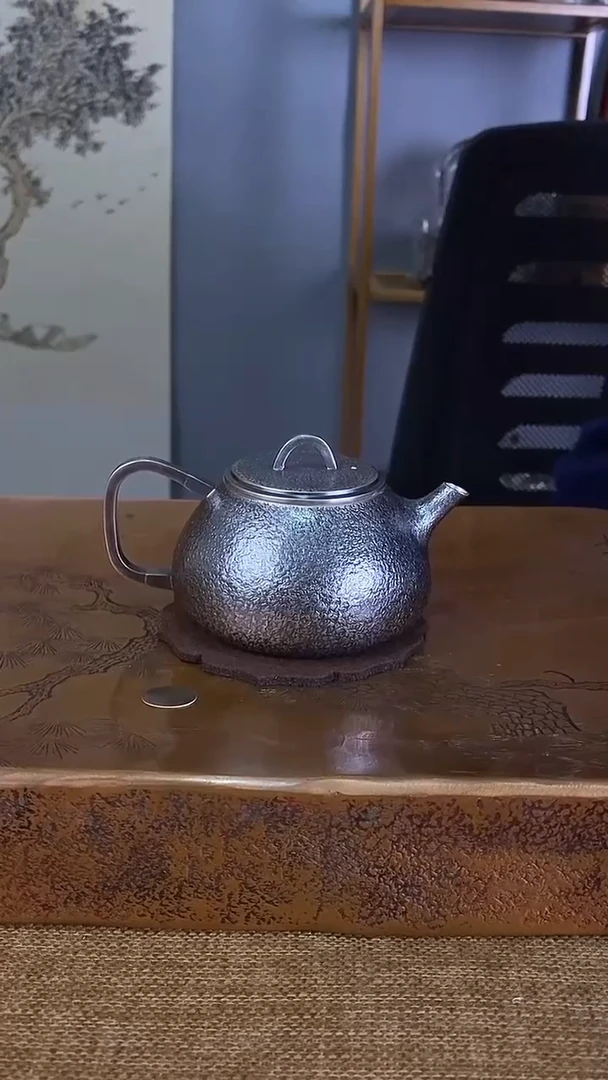 不二银工石瓢泡茶壶