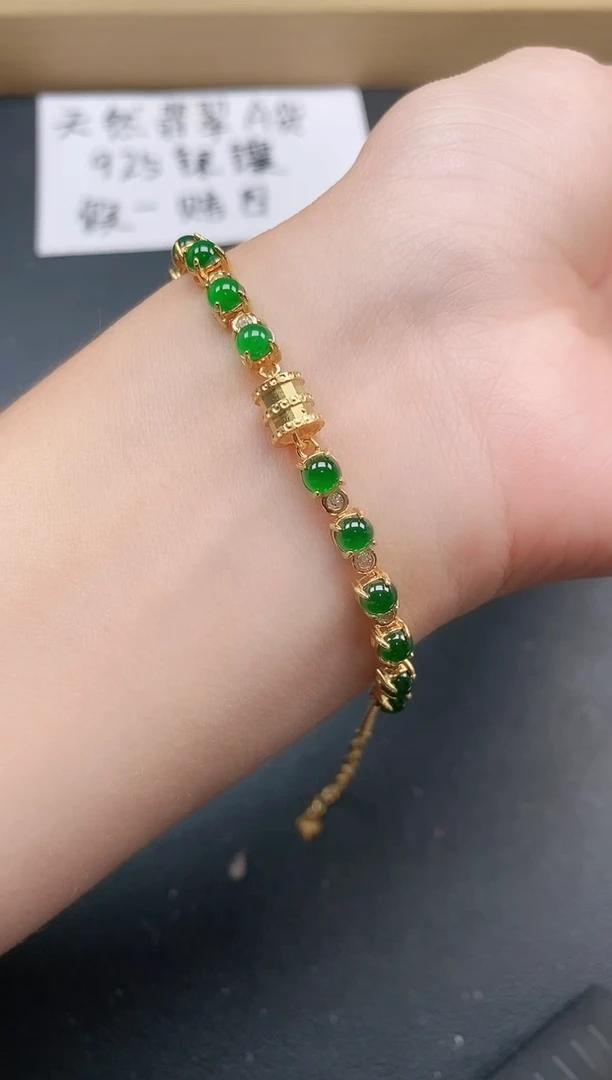 银S925镶嵌戒指翡翠111