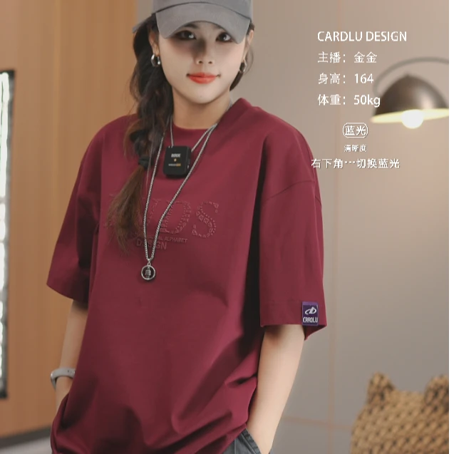 【CARDLU DESIGN- 】实拍300k重磅潮款圆领短袖T恤-W1373