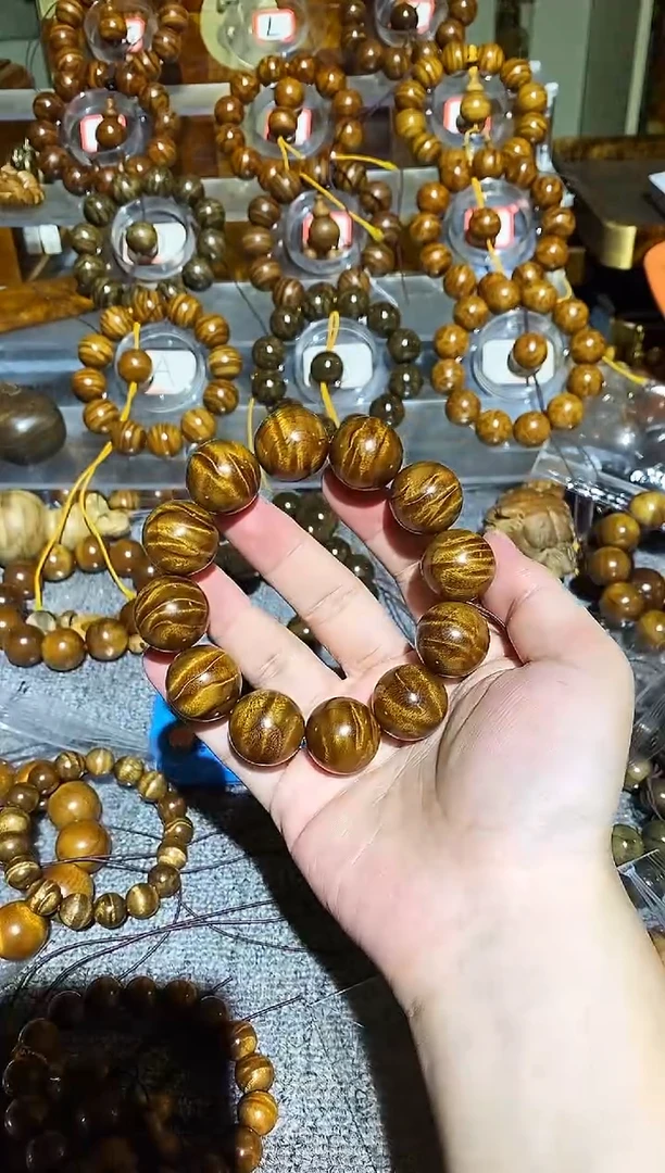 楠木（金丝楠）手串/手链小叶桢楠龙胆纹2.0手串