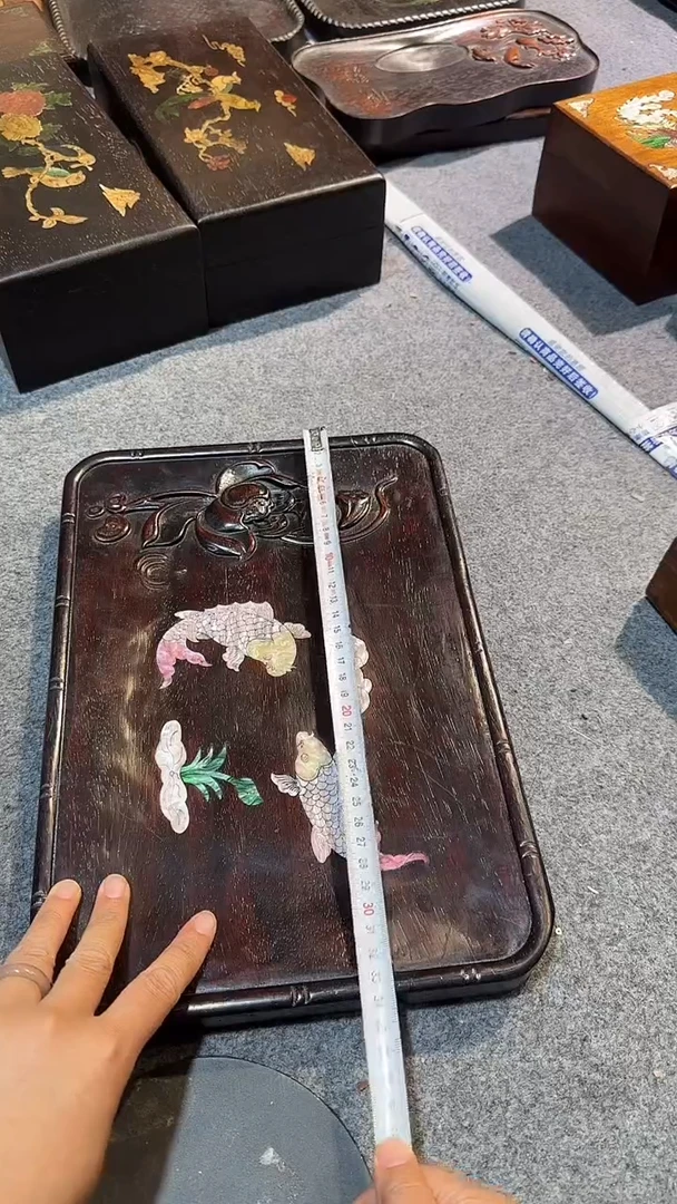 香榧木紫檀拆件雕刻板以直播间实物为准微瑕老物件