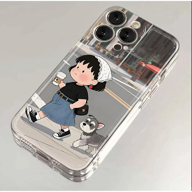 可爱小丸子适用iphone16/15手机壳苹果13透明12华为vivo小米oppo