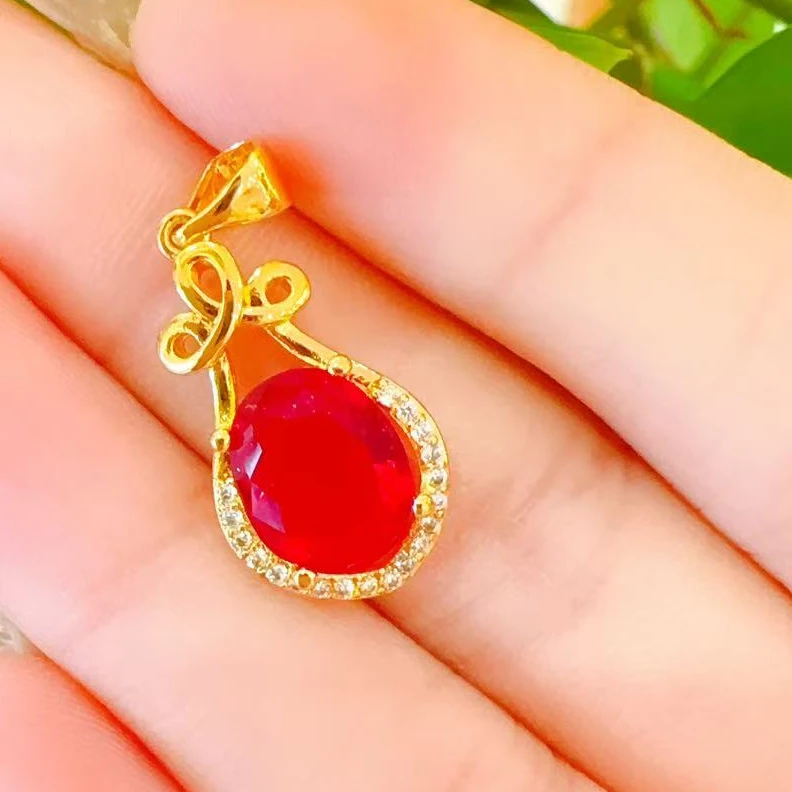 铜合金锆石吊坠 中国结点zuan椭圆吊坠