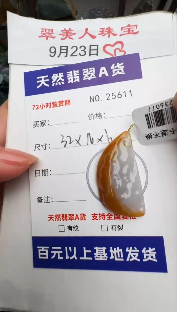 颈饰未镶嵌翡翠原石25611