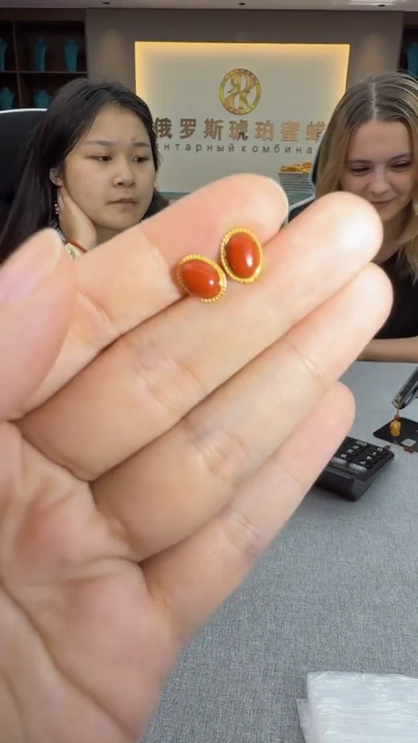 未镶嵌南红玛瑙耳饰45号秒拍 假一罚三