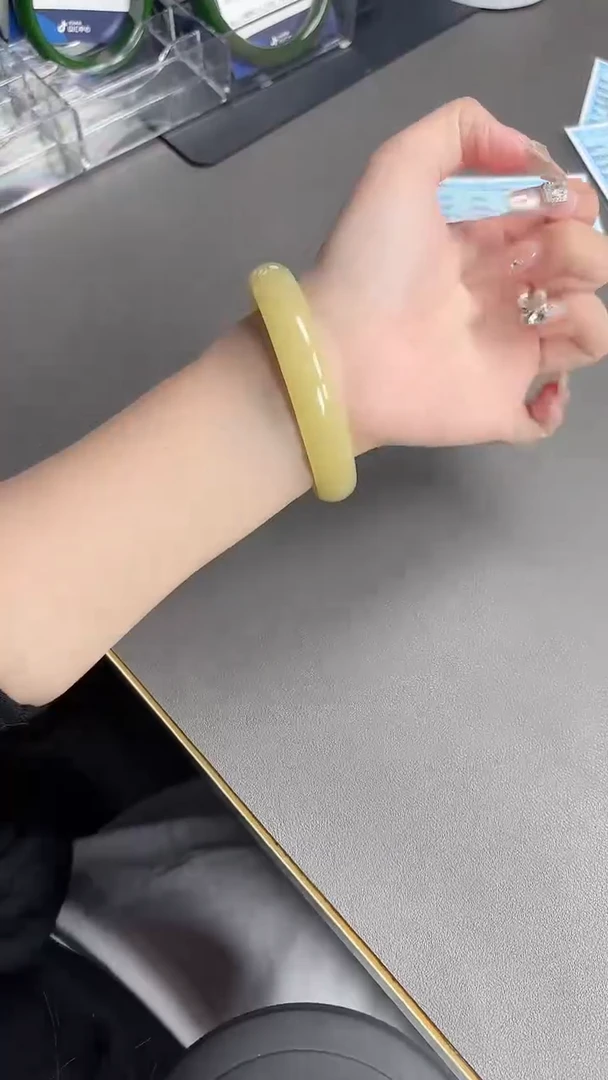 和田玉手镯未镶嵌59-7-65