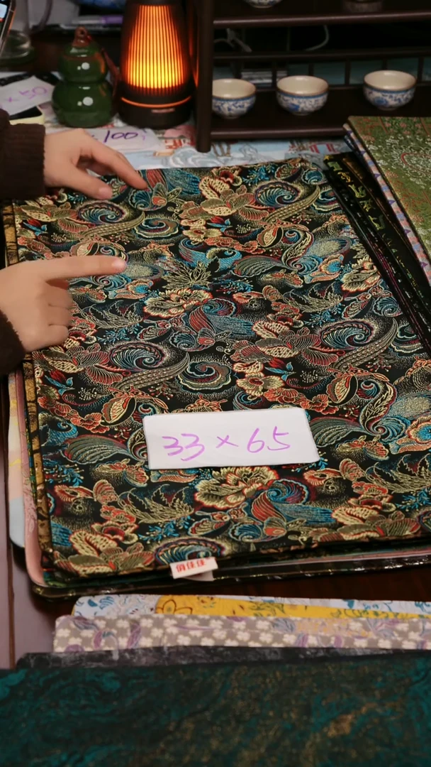 【福利蝴蝶花双面】中国风干泡织锦茶席33*65