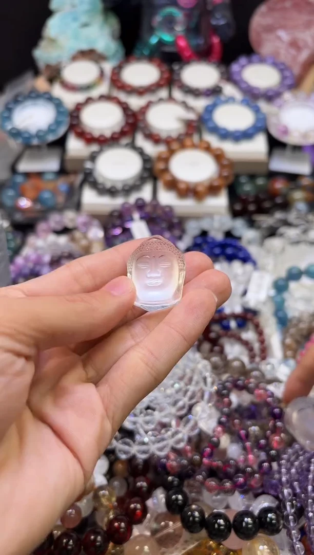 未镶嵌手串水晶白水晶佛头