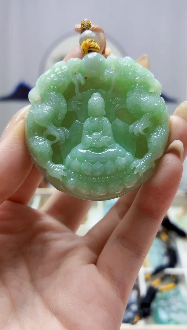 未镶嵌定制翡翠5060jw-毛货挂件110