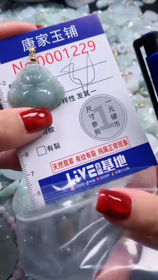翡翠未镶嵌吊坠(不含链)1229