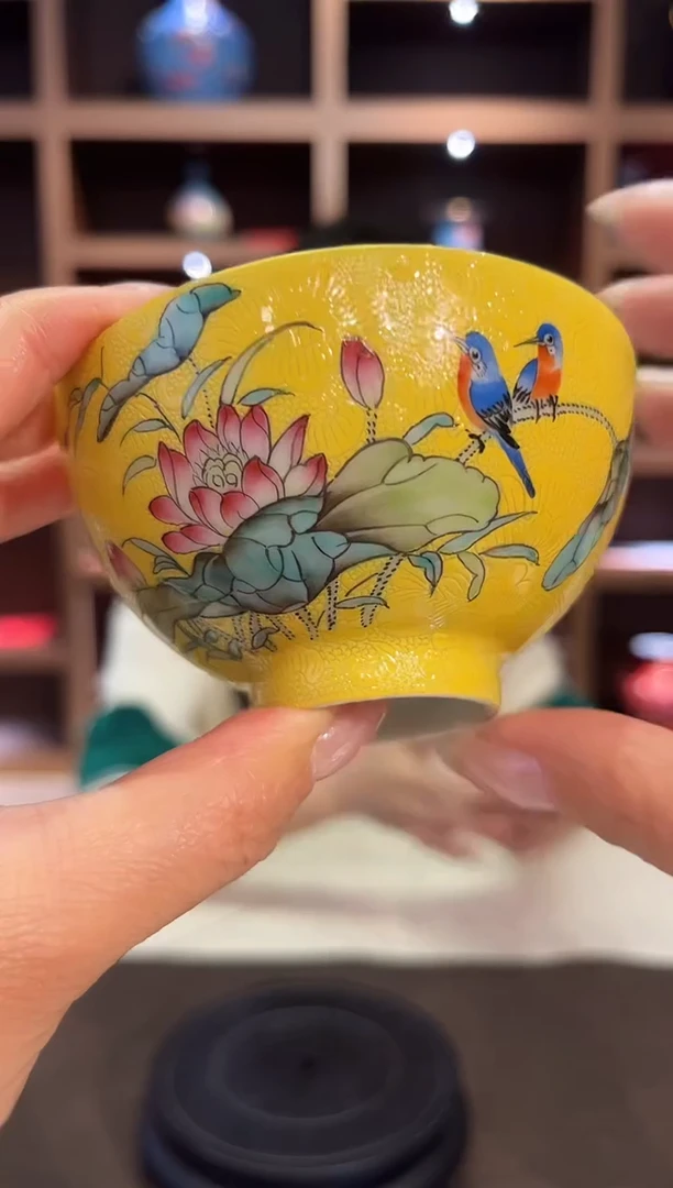 景德镇陶瓷扒花杯子