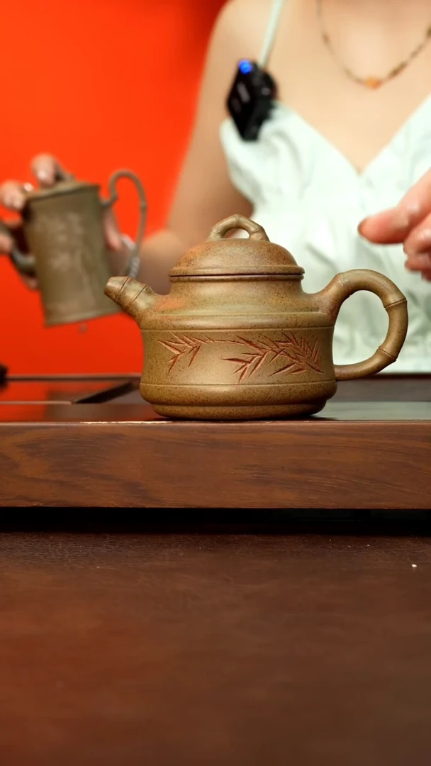 茶壶紫砂青段还原烧竹鼎240cc左右