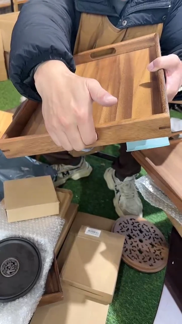 【闪购商品】平耳大号托盘胡桃木托盘