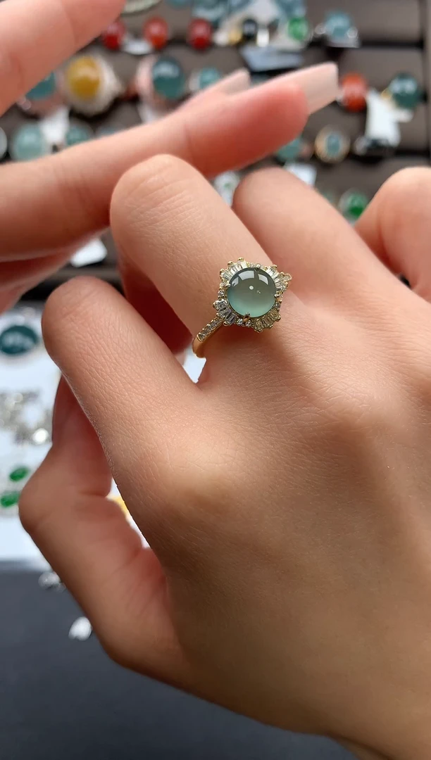 【闪购商品】翡翠戒指银S925镶嵌3213123