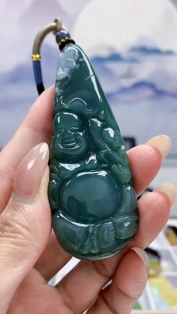 未镶嵌定制翡翠4917MM-毛货挂件73