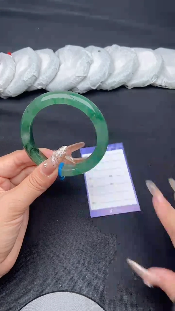 石英质玉（非洲翠）手镯合金非洲翠拍一发一155