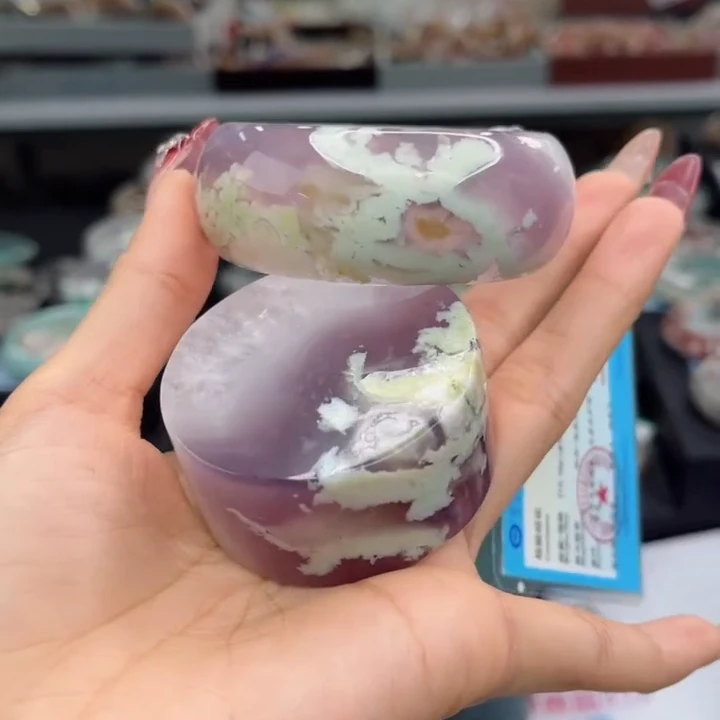 非金属布艺手镯 樱花手镯未镶嵌55圈口（赠品镯心）3S618