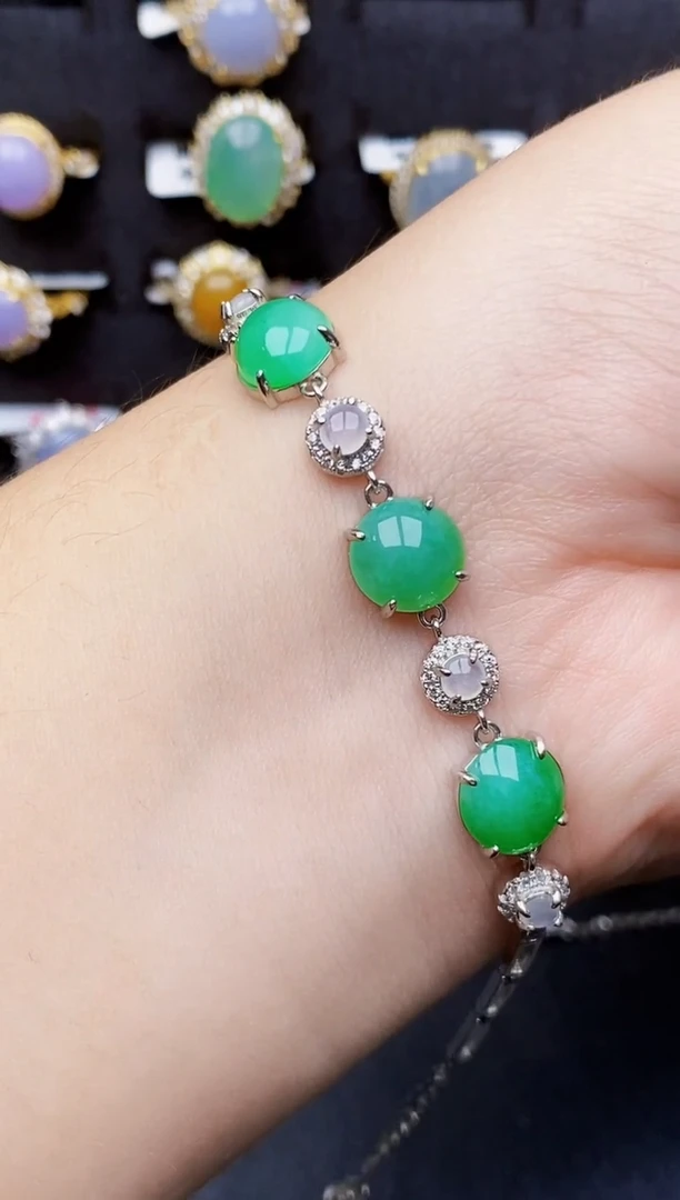 银S925镶嵌戒指翡翠5159