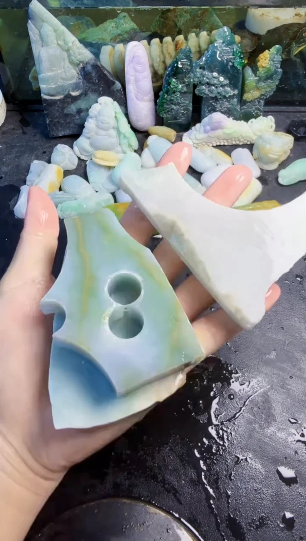 颈饰未镶嵌翡翠天然翡翠038