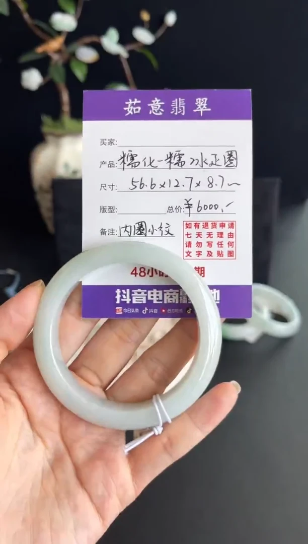 未镶嵌手镯翡翠茹意翡翠糯化正圈