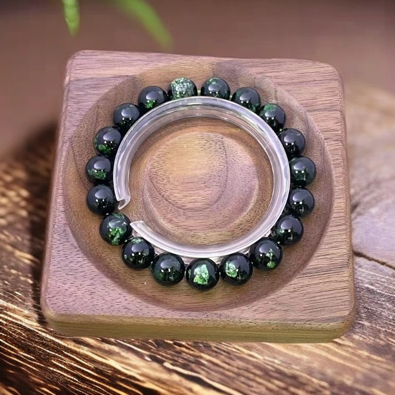 【仟禧珠宝】天然玉石  212 葛灵草 黑绿花10mm