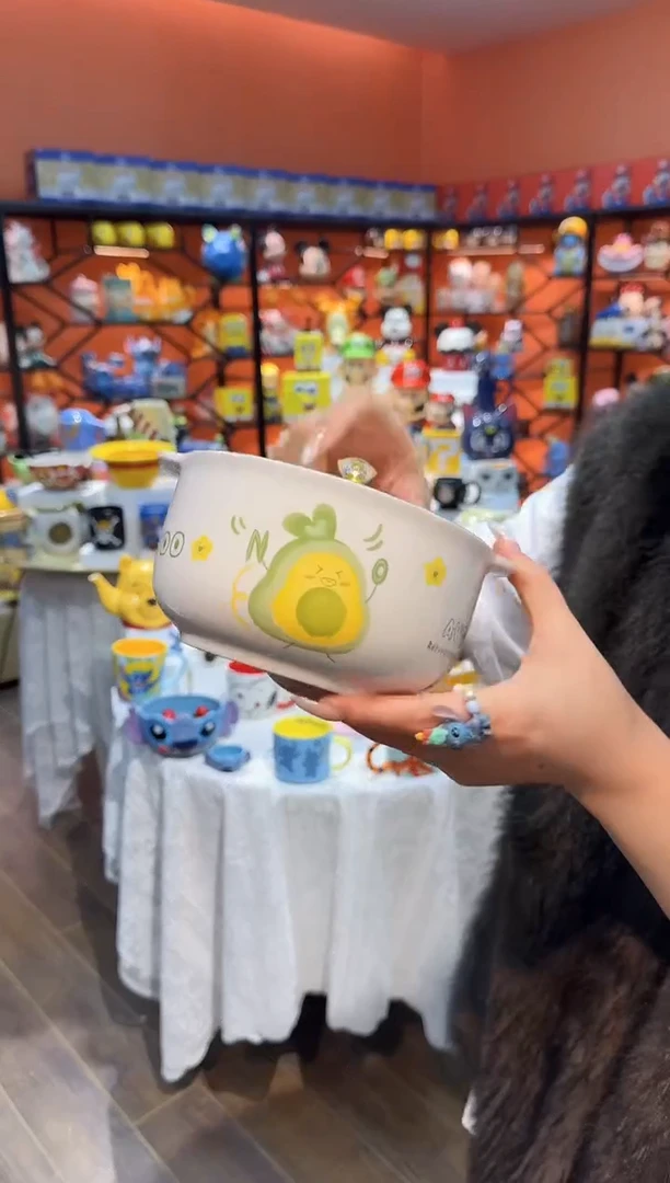 瓷片 @@奇异果带盖陶瓷面碗（微瑕）