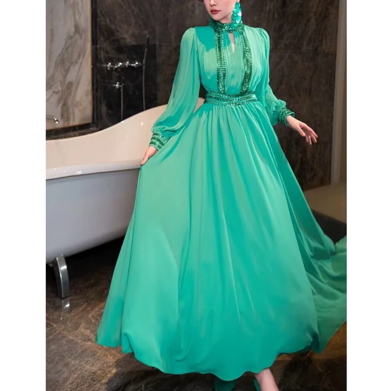 编码23 经典收腰轻奢时尚春季连衣裙（定制女装）GL6906