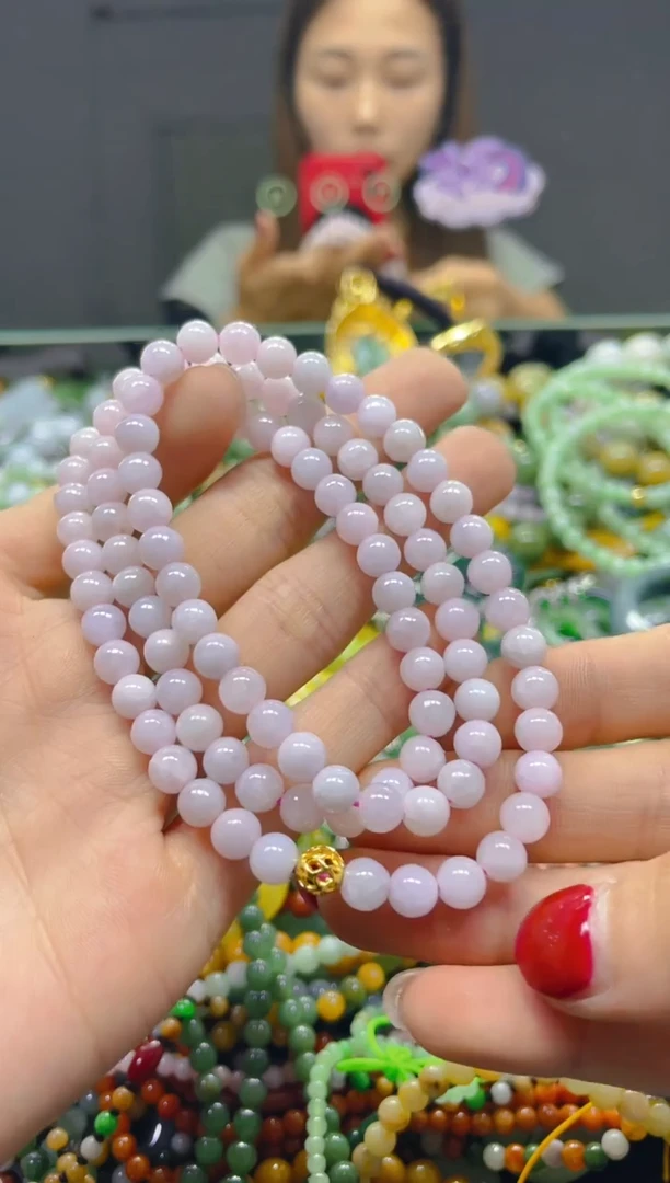 颈饰未镶嵌翡翠5MM/F/翡翠A货，一件也是批发价