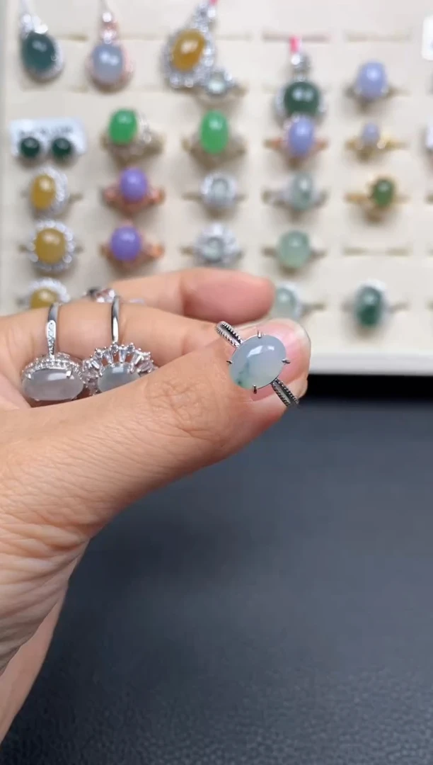 【闪购商品】翡翠戒指银S925镶嵌11111