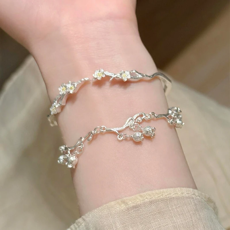 铜合金手镯 「茉莉心事」新中式铃兰花流苏手链古风高颜值温柔花朵