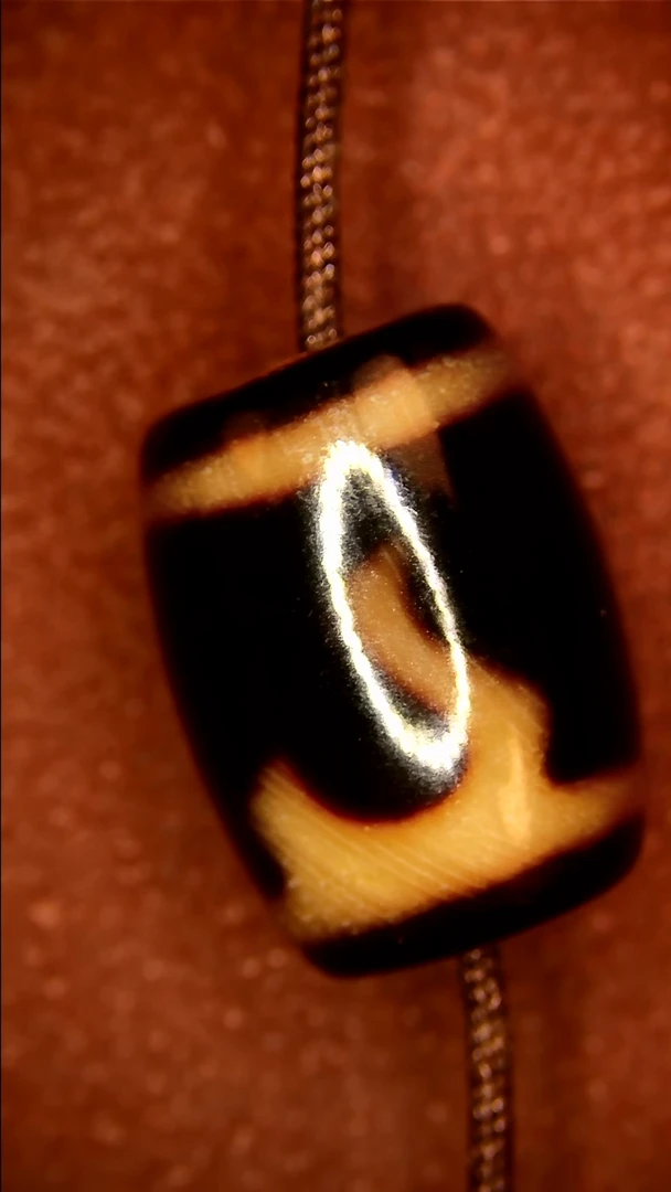 未镶嵌玛瑙/玉髓珠宝半成品放漏高货黑金如意天珠10*13