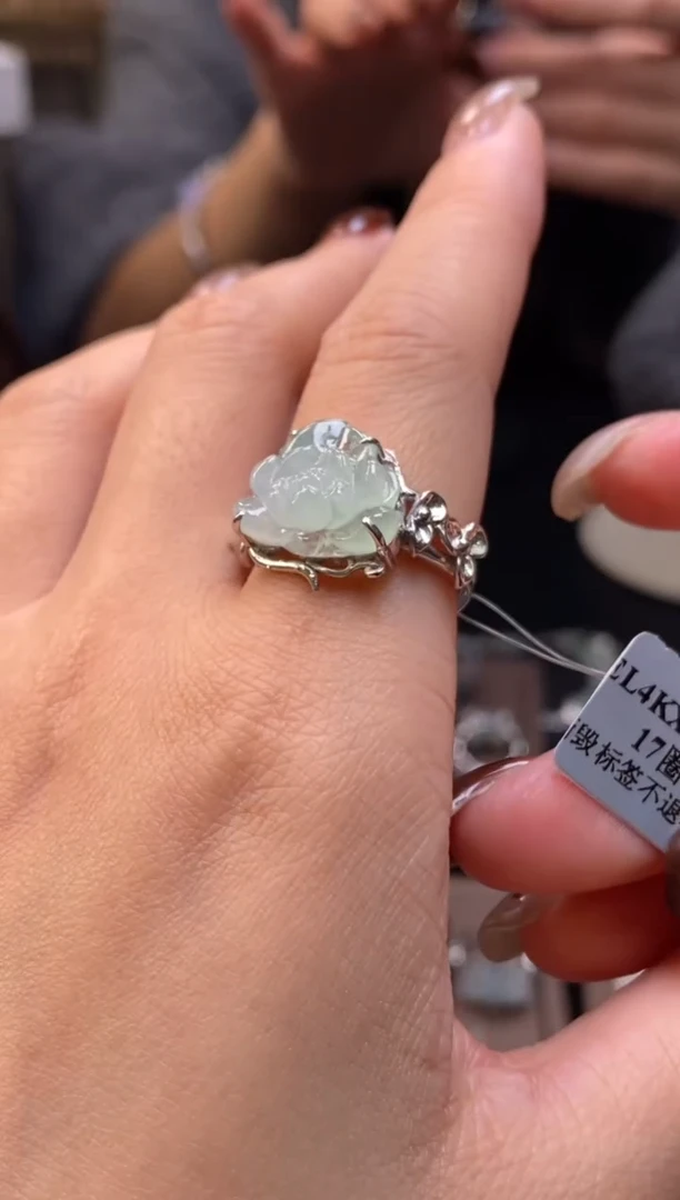 颈饰银S925镶嵌翡翠净货16968