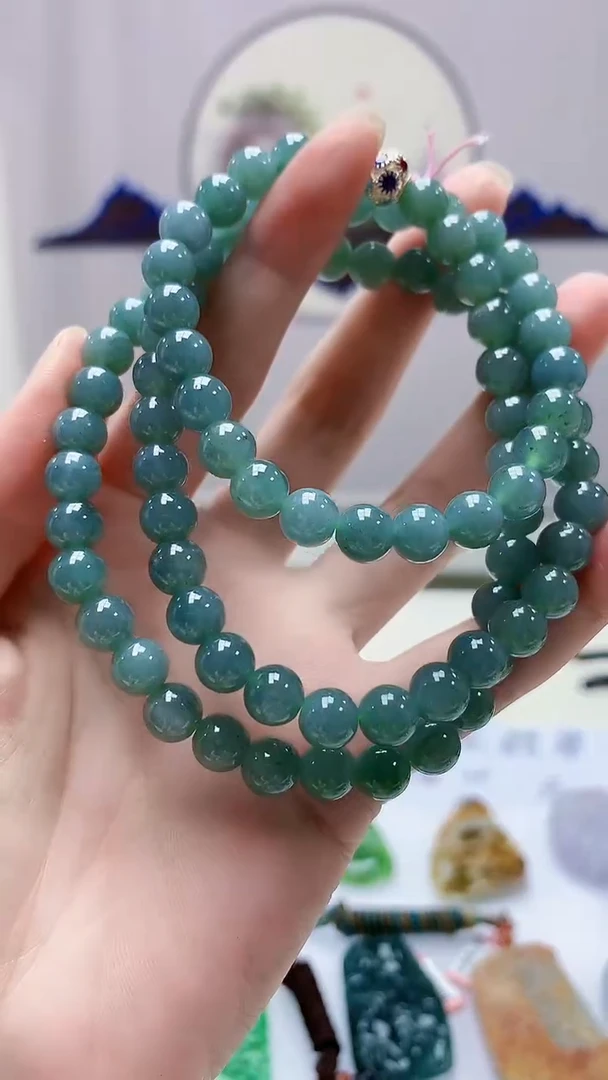 定制翡翠未镶嵌4852zm-毛货珠链115